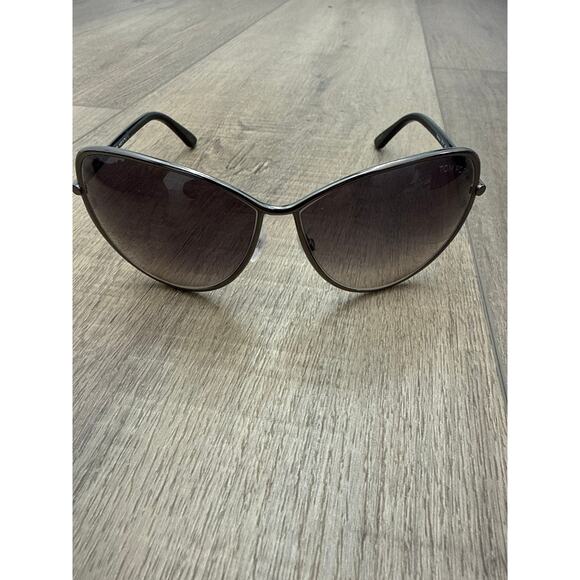 Tom Ford Francesca TF187 08B Oversized Sunglasses Brown Gradient Lens Italy